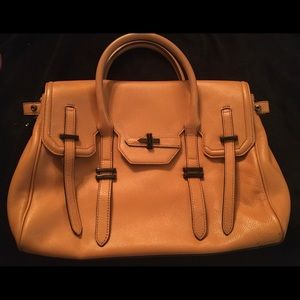 Rebecca Minkoff Jules Satchel- Almond Pebbled